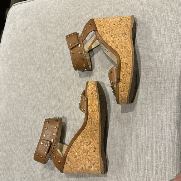 ⭐️ JIMMY CHOO ⭐️ WEDGES W/ GOLD STUDS - Picture 8 of 8